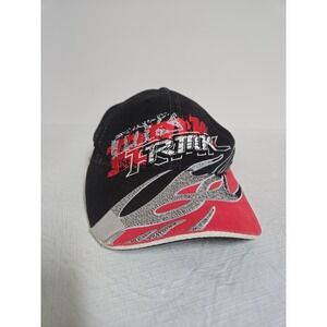 Vintage Pure Polaris RMK Hat Black Red Embroidered Snowmobile Strapback Cap